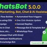 WhatsBot v5.0.0 – WhatsApp Marketing, Bot, Chat & AI Personal Assistant Module for Perfex CRM Free Download